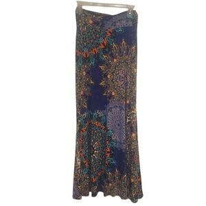Multi-colored Boho Maxi Skirt VGUC Stretchy Size M